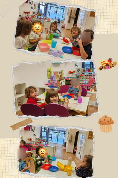 Goûter partagé entre enfants à la crèche de Sion